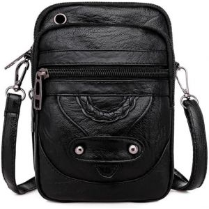 RFCBC-Sacoche Bandoulière Compacte Smartphone Cuir Souple Multipoches Pratique Quotidien Unisexe - Neuf