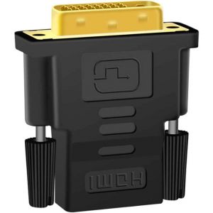 KALANKA-Adaptateur DVI vers HDMI (24+1), Adaptateur HDMI Femelle vers DVI mâle 1080P Full HD Noir - Neuf