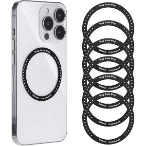 KALANKA-[6pcs] Anneau Mag-Safe adh&eacute;sif 3M pour Conversion t&eacute;l&eacute;phone. Compatible Chargeur sans Fil & Portefeuille Mag-Safe. pour Android/iPhone/Samsung. - Neuf