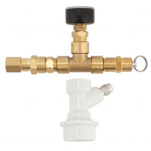 HJLIAN Regulateur de pression avec connecteur, accessoires pour equipement de brassage (0 a 30 psi) et connecteur blanc - Neuf