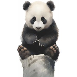 Trahoo-Stickers Muraux Panda 3d Autocollants Animaux Pour Enfants - Décoration Murale Chambre Bébé Pépinière Fenêtre 21x37cm - Neuf