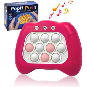 MDY-Console de Jeu Fast Push Bubbles,Pop it Lumineux,Jeu Pop Puzzle de Light Bouton,Jeu Pop it électronique,Pop it up,Jeu electronique pour Enfants de 3-12 Ans(Pink) - Neuf