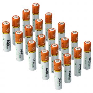 vhbw 20x Batterie AAA micro compatible avec Panasonic KX-TG6761, KX-TG6721G, KX-TG6722AR, KX-TG6721AR t&eacute;l&eacute;phone fixe sans fil (800mAh, 1,2V, NiMH) - Neuf