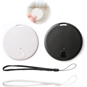 2 Pack Traceur GPS Bluetooth 5.2,Airtag GPS Localisateur Intelligent pour Cl&eacute;s,Sacs,Portefeuilles,Valises,Animaux,Localisateur de Cl&eacute; Compatible Android & iOS,Port&eacute;e 15m,Alarme Sonore - Neuf