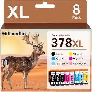 378XL Cartouche Compatible pour Epson 378XL Multipack Epson 378 XL pour Expression Photo XP8700 XP8605 XP8600 XP8505 XP8500 XP-15000 (8-Pack) - Neuf