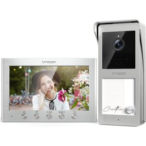Ulteronixshop-2 Fils Visiophone Connect&eacute; Filaire Kit Interphone Vid&eacute;o,Ecran TFT Couleur 7&iquest;&iquest;,Platine de Rue avec Camera,Sonnette Vid&eacute;o Ext&eacute;rieur Vision Nocturne,Audio Bidirectionnel,Une Famille - Neuf