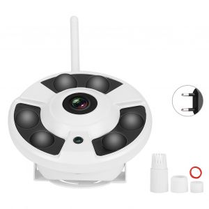 Camera IP Fisheye 360¡ã Surveillance panoramique IR Wifi 1080P 110-240V - Neuf