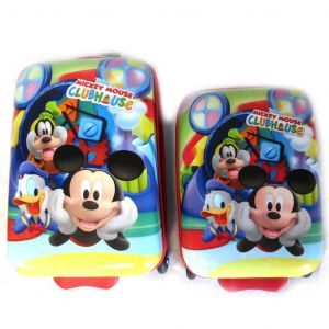 Promotion ! Set 2 Valises Abs 'mickey' Tutti Frutti (45/52 Cm) - Neuf