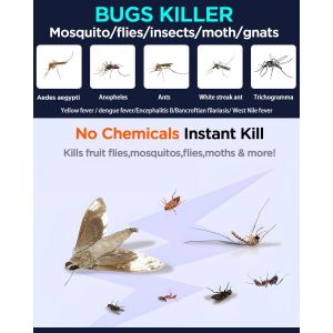 Pi&egrave;ge &Agrave; Insectes &Eacute;lectrique Blanc 2500 V Avec Suspension Et Attracteur, Pour Int&eacute;rieur Et Ext&eacute;rieur, Rechargeable 1 200 Mah, Anti-Moustiques, Anti-Mouches, Anti-Mites, Anti-Insectes, Anti-Insectes - Neuf