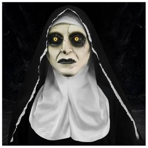 Masque D'horreur De Nonne En Latex Pour Halloween - Accessoire De Cosplay Terrifiant - Neuf
