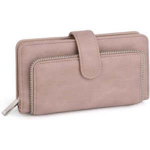 CAUC-Portefeuille Femme RFID Blocage Tout-en-Un Porte Cartes Bien Organisation Cuir Synth&eacute;tique - Neuf