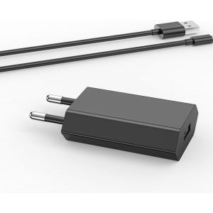 Chargeur Pour Iphone 11, 8, Se, Xr, 7, 7 Plus, Se 2020, 6, 6S, X, Xs, Xs Max, 10, 12, 13, 14, Ipad, Air Pods. 5V 1A Usb Adaptateur Secteur Avec 2M C&acirc;ble Pour Apple (Noir) - Neuf