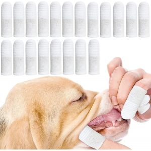 Lot De 20 Brosses &Agrave; Dents Pour Chien Et Chat, En Tissu, Pour Une Hygi&egrave;ne Dentaire Optimale Et Une Protection Contre La Plaque Dentaire. - Neuf