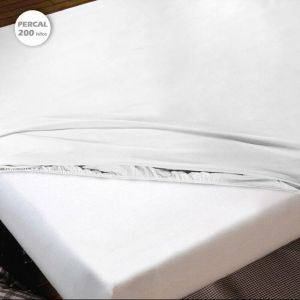 Hosteline Iris Premium Drap-Housse Blanc 200 Cm - Neuf