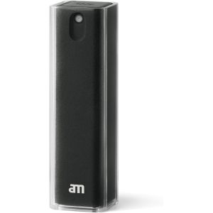 MEVRONISSHOP-Nettoyant &Eacute;cran Portable 2 en 1 Chiffon Microfibre - 10,5 ML - Kit Nettoyage Voiture pour Smartphones, Lunettes, Tablettes, &Eacute;crans TV et Ordinateur, Noir, 1 Pack - Neuf