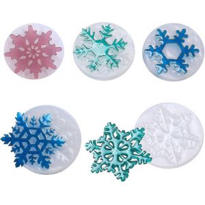 Pcs R&eacute;sine Flocon De Neige Moule Flocon De Neige Silicone Moule R&eacute;sine &Eacute;poxy Moule Flocon De Neige De No&euml;l - Neuf