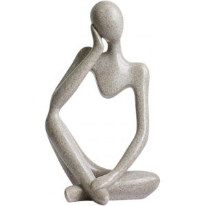 31 Cm Statues Décoratives,Statue Abstraite Nordique en Résine,Sculpture Miniature à Collectionner,Figurine Abstraite en Résine pour Décorations D'hôtel,Bars,Cafés,Modèle A - Neuf