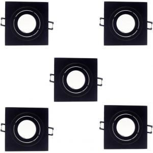 Wonderlamp W-E000110 Spot Encastr&eacute; Carr&eacute;, Aluminium, Gu10, Pack 10 - Neuf