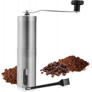 Cmws-Unifun Moulin À Café Manuel En Acier Inoxydable Avec Fraise Conique Réglable En Céramique, Taille Compacte, Parfait Pour Votre Maison, Bureau Ou Voyage - Neuf