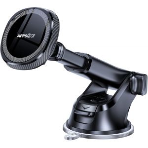 JGD-Support Telephone Voiture Magsafe, 17 N52 Aimants Ventouse Tableau Bord Magnetique Suport T&eacute;l&eacute;phone Voiture, Universellement Support iPhone Voiture Compatible avec Les iPhone 15 14 13 12 - Neuf