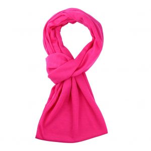 Echarpe Thermique Unisexe Pour Homme Et Femme, Couleur Unie, Avec Poche Zippee (Rose Rouge) - Neuf