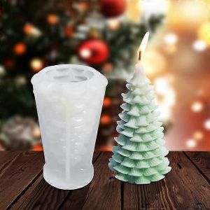 Arbre De Noël Bougie Parfumée Moule En Silicone Diffuseur De Bricolage De Noël Plâtre Savon Fait À La Main Bloc De Glace Moule Moule Moule À Bougie De Noël,Forme 3d - Neuf