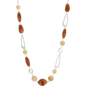 Long Collier De Perles En Pierre Pour Femmes Collier De Cha&icirc;ne En Argent Avec Cristaux De Coquillage Bijoux De Mode Cadeau No&euml;l Pour Maman - Neuf