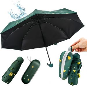 Tzf-Mini Parapluie Pliant 8 Cadres De Support Mini Parapluie Parapluie Soleil Anti Uv Mini Parapluie Poche Mini Parapluie R&eacute;sistant Au Vent Petit Parapluie Voyage Pour Pluie Ou Soleil - Neuf