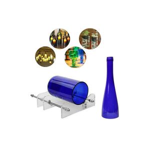 Coupe-Bouteilles En Verre R&eacute;glable Pour Bouteilles De Vin Et De Bi&egrave;re Avec Guide De Coupe Et Outils - Neuf