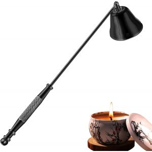 KALANKA-Éteignoir à bougie en acier inoxydable avec long manche et boîte cadeau (noir) - Neuf