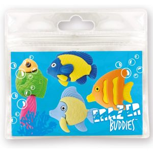 Eryi-Erazer Buddies - Poisson De Récif De Gommes En Forme De Poisson Fournitures Scolaires Fantaisie Pour Filles Et Garçons. Ensemble De Gommes Colorées, Idéal Pour Le Bureau Et L'école - Neuf