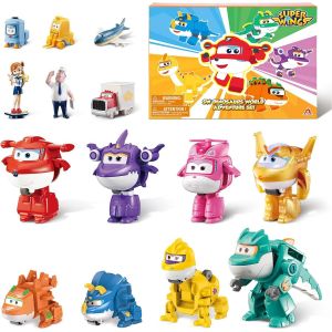 Sansh-Jouets Transformables Pour Enfants 14 Pack, Jouets Avion 2 Pouces Avec 4 Robots, 4 Dinosaures Avec Boîte Cadeau Surprise À Empocher Pour Garçons Filles De 3 Ans Et Plus - Neuf