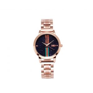 Montre &Agrave; Quartz Ciel &Eacute;toil&eacute; Pour Femme, &Eacute;tanche Jusqu'&agrave; 30 M, Bracelet En Alliage, Boucle Bijou, Cadran 37 Mm - Neuf