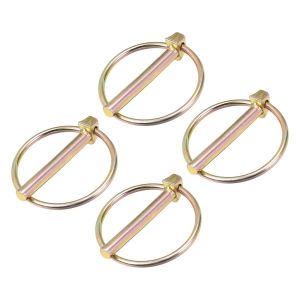Letnerny-4pcs Goupille De Serrage 1/4"" X 2"" Avec Anneau, Kit D'assortiment De Broches De Remorque Pour Bateau, Kayak, Cano&euml;, Remorque, Chariot De Tracteur, Dor&eacute; - Neuf