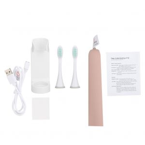 Brosse A Dents Electrique A Ultrasons Rechargeable Avec Support - Neuf