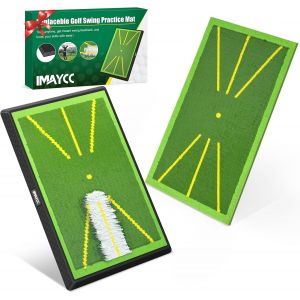Asfasfq-Tapis De Balançoire De Golf 2 Pièces Analyse De Trajectoire En Temps Réel Avec Base Anti-Dérapant Renforcée - Portable Intérieur/Extérieur - Neuf