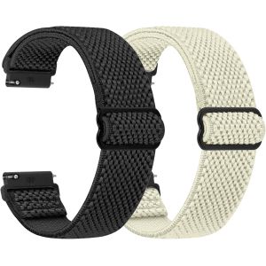 Tress&eacute; Bracelet Montre en Nylon pour 24mm 22mm 20mm 19mm 18mm bracelet Homme et Femme, Boucle R&eacute;glable Sangles Sport &eacute;lastiques Bracelets de Montre de Remplacement - Neuf