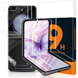 JGD-2 Pi&egrave;ces Doux TPU Verre Tremp&eacute; pour Samsung Galaxy Z Flip 5 5G, Anti-bulle HD Claire Doux Protection &eacute;cran, Sensible au Toucher Film Souple Vitre Protection pour Samsung Galaxy Z Flip 5 5G - Neuf