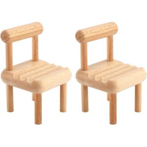 Mdy-Support De Chaise En Bois 2 Pièces, Mini Support De Chaise, Support De Téléphone Portable, Support De Conception Créative, Petit Support De Chaise Portable, Décoration De Bureau - Neuf