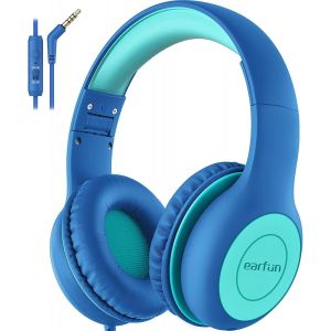 ERYI-Casque Pliable Pour Enfants, Limiteur De Volume 85/94 Db, Fonction De Partage, Son Stéréo, Bandeau Réglable, Casque Filaire Pour Enfants Avec Micro Pour L'École, Les Voyages, Le Téléphone - Neuf