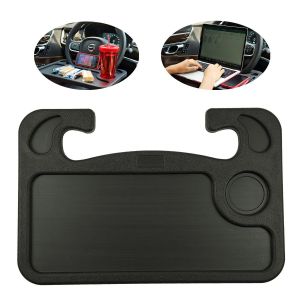 1 Volant de Voiture de Bureau (Noir) | de Volant de Voiture de Montage Plateau pour ordinateur Portable avec porte-Stylo | Voiture Plateau de Nourriture pour Manger avec porte-gobelet | - Neuf