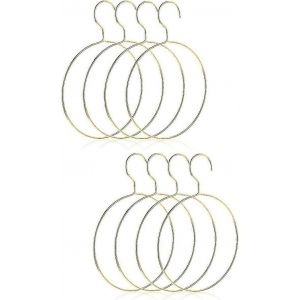 8 Pcs Style Nordique Écharpe Anneau Cintre Placard Vêtements Cintre Cintres Ceinture En Métal - Neuf