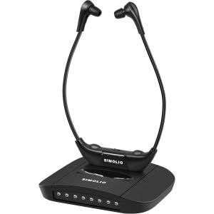 STOREYI-Casque Tv Sans Fil Pour Television,Ecouteur Tv Sans Fil Pour Séniors,Clarification De La Voix,Contrôle Balance,Son Ambiant,Combiné Émetteur/Chargeur,Compatible Avec La Plupart Des Tvs - Neuf