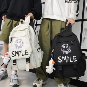 KALEC-Sac À Dos De Poche Avant,Sac À Livres En Nylon De Couleur Unie De Style Preppy,Sac D'École Kawaii À Double Poignée De Grande Capacité,White No Doll - Neuf