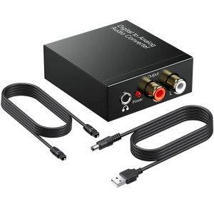 Dac Audio Convertisseur Audio Numérique Vers Analogique Usb Hifi Portable Optique Toslink Rca L/R Jack Adaptateur Numérique Analogique Prise En Charge Pcm/Lpcm Pour Rme Smsl Mqa Hdtv Ps3 Ps4[Z422] - Neuf