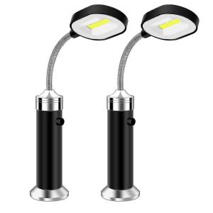 Lot de 2 lampes LED pour barbecue avec base magn&eacute;tique et orientation &agrave; 360&deg; - Neuf