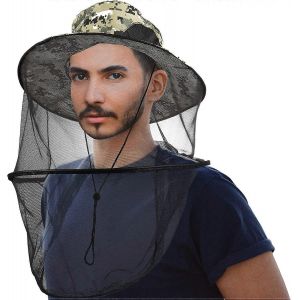 Chapeau De Tête En Filet Avec Filet Caché En Maille Amovible,Conçu Pour Le Jardinage De Pêche En Plein Air - Neuf