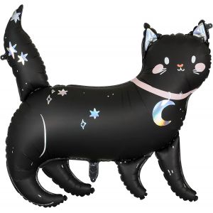 Sjzg-Ballon Gonflable En Forme De Chat - Taille Xxl - D&eacute;coration D'anniversaire D'enfant - Pour Carnaval Et Halloween - Noir - Neuf