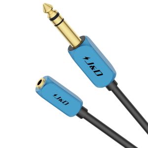 BHHBB-Adaptateur Casque 1/4 de pouce vers 3,5 mm, Câble d'Extension Audio Stéréo 3,5 mm 1/8 de Pouce TRS Femelle vers 6,35 mm TRS Mâle avec Coque en Alliage d'Aluminium Robuste, 2.7 M - Neuf