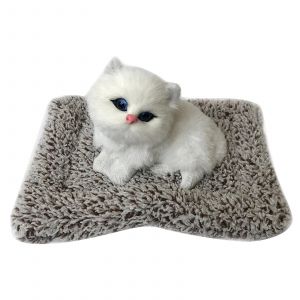 Peluche Simulation Chat En Peluche Jouet Maison Voiture D&eacute;cor Bambou Int&eacute;gr&eacute; Charbon De Bambou Bag_J - Neuf